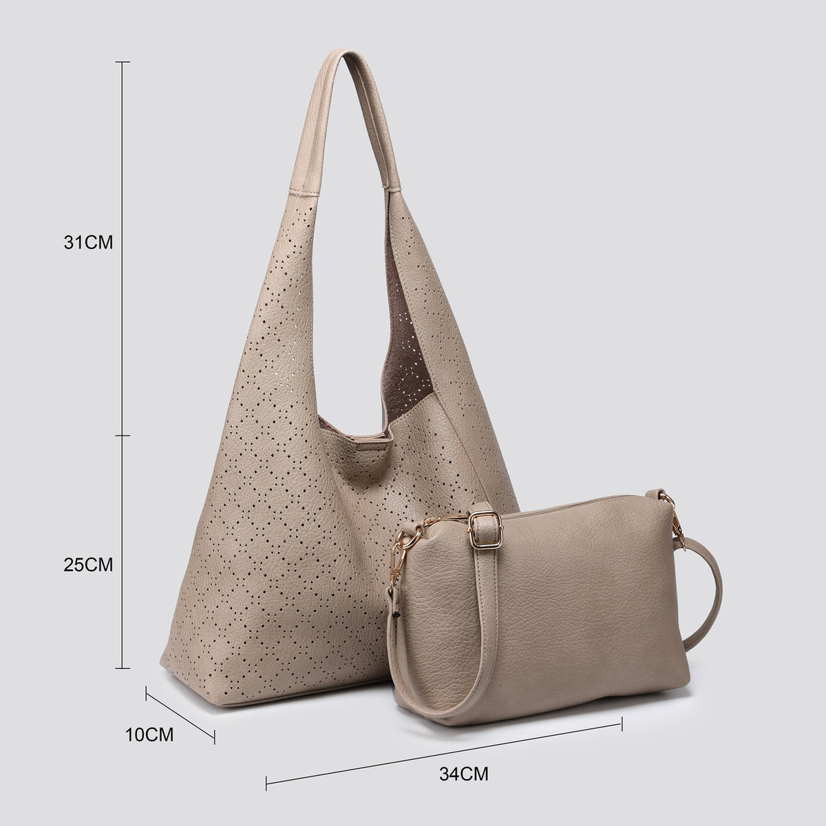 Soft Faux Leather Patterned Shoulder Bag