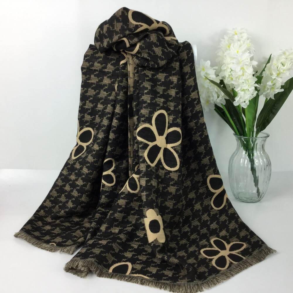 Floral Print Winter Scarf