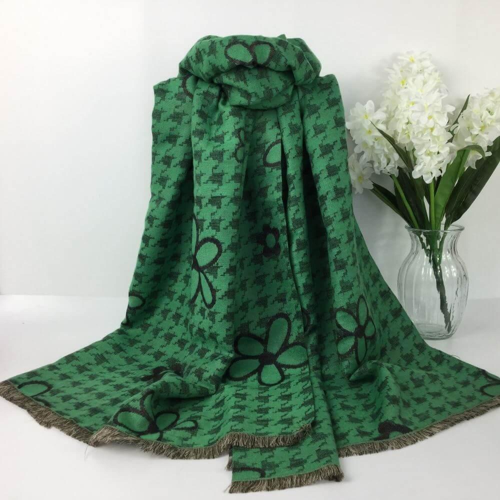 Floral Print Winter Scarf