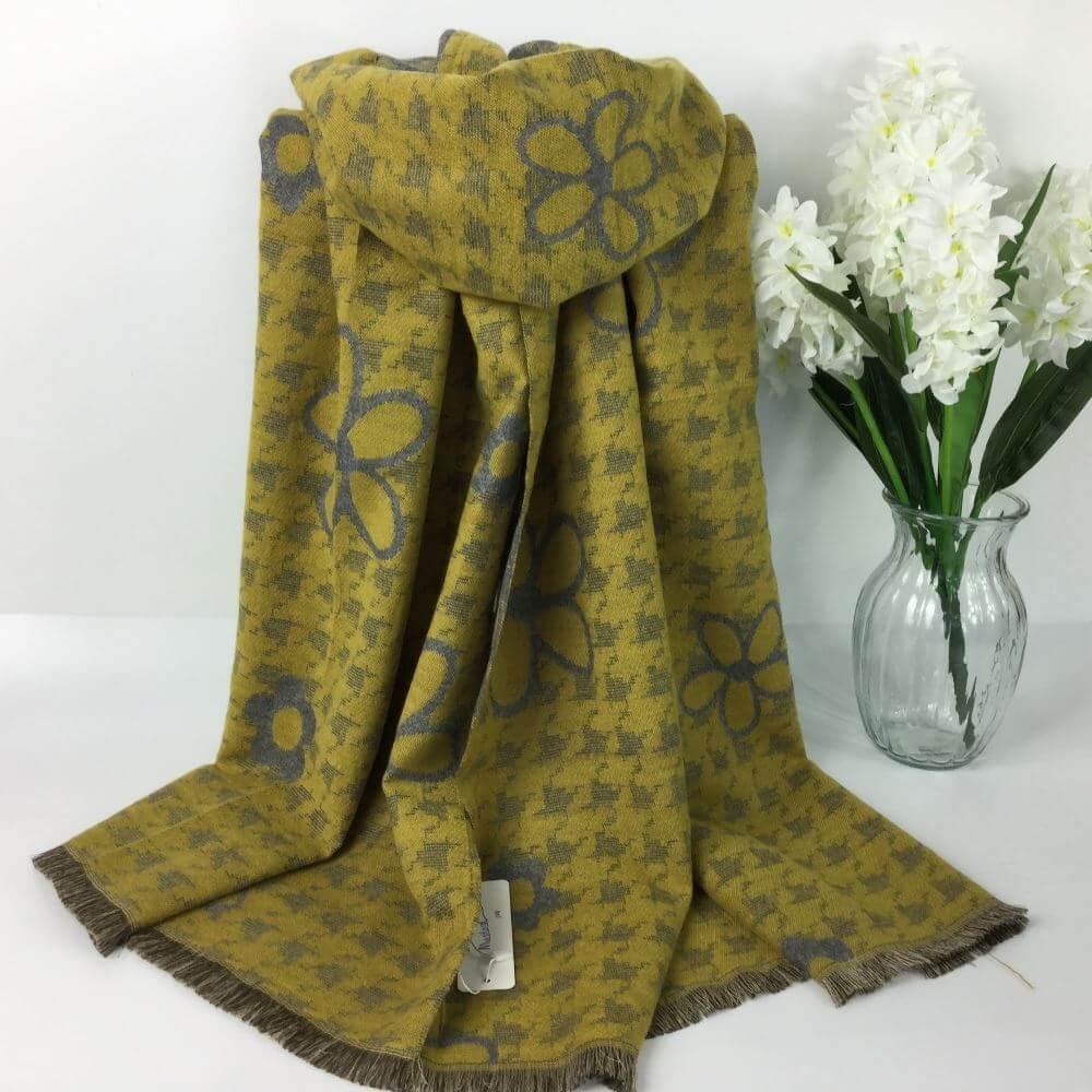 Floral Print Winter Scarf