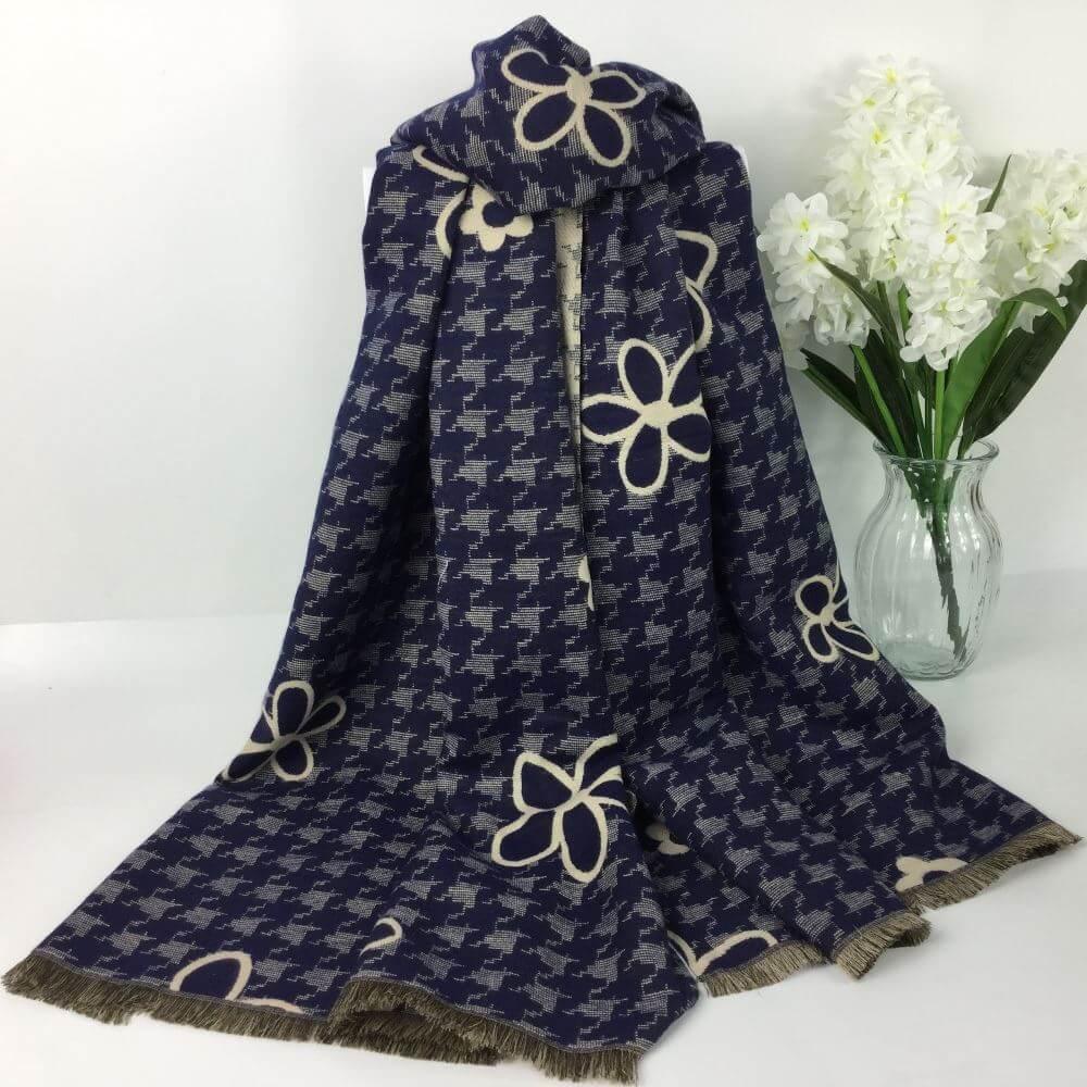 Floral Print Winter Scarf