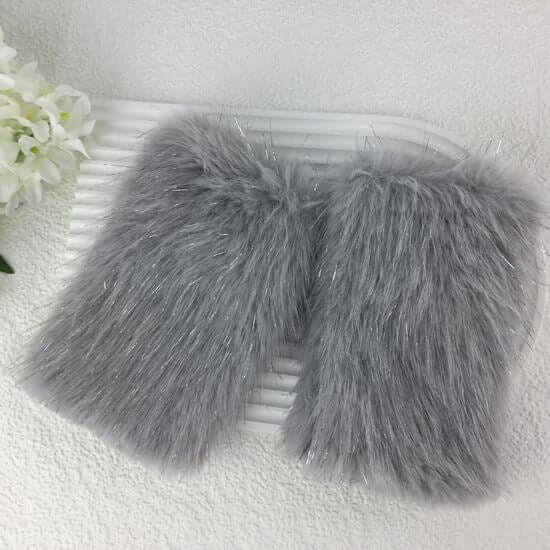 Fluffy Fingerless Glitter Mittens