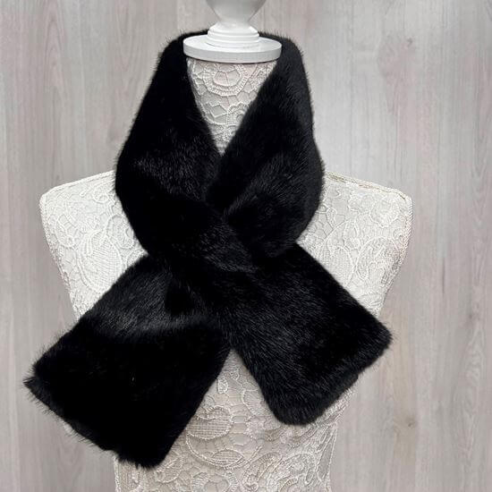 Faux Fur Collar Stole Scarf