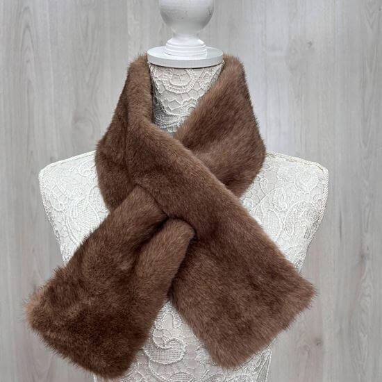 Faux Fur Collar Stole Scarf
