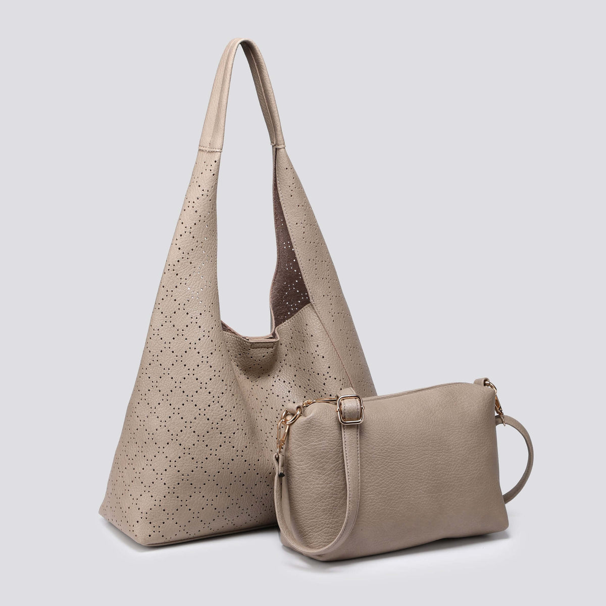 Soft Faux Leather Patterned Shoulder Bag