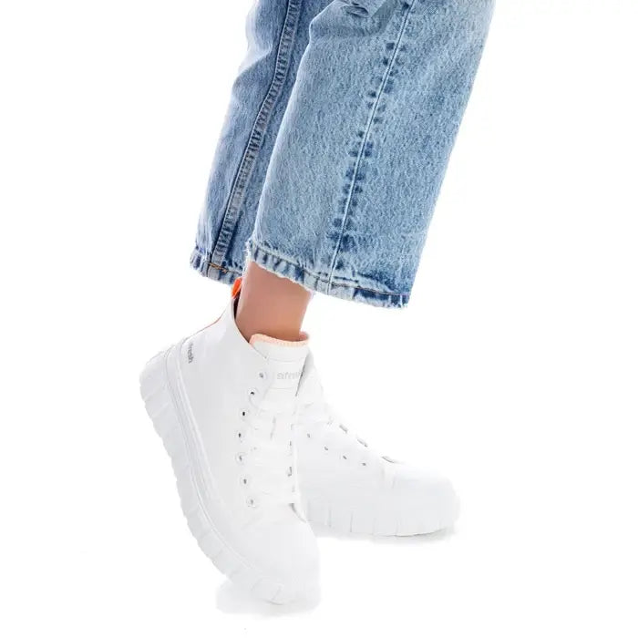 Refresh White Chunky High Top Trainers