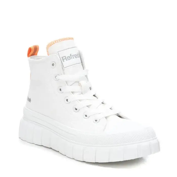 Refresh White Chunky High Top Trainers