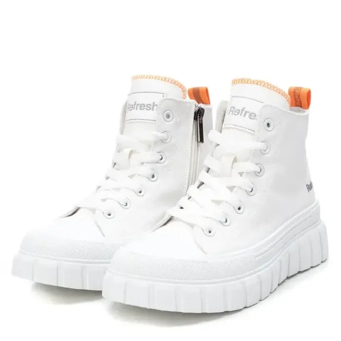 Refresh White Chunky High Top Trainers