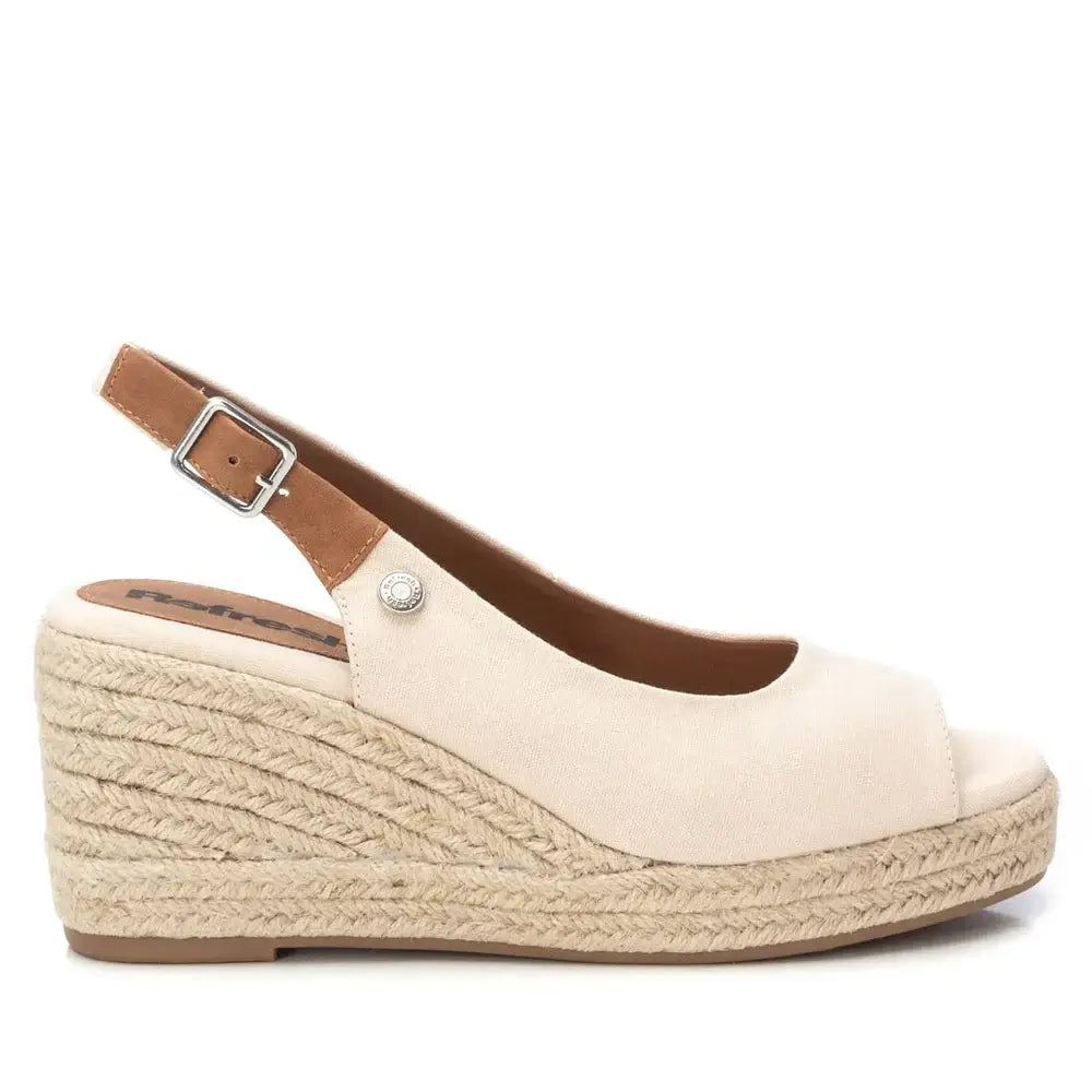 Refresh - Beige Canvas Ladies Sandals