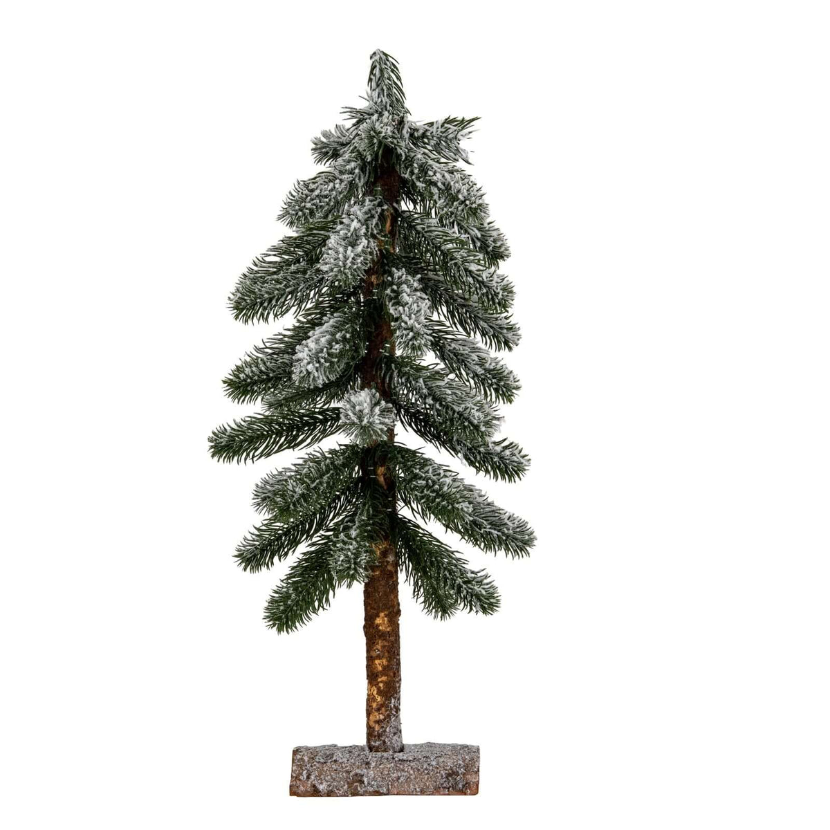 Snowy Pine Trees On Wooden Stand (sizes sold separetely)