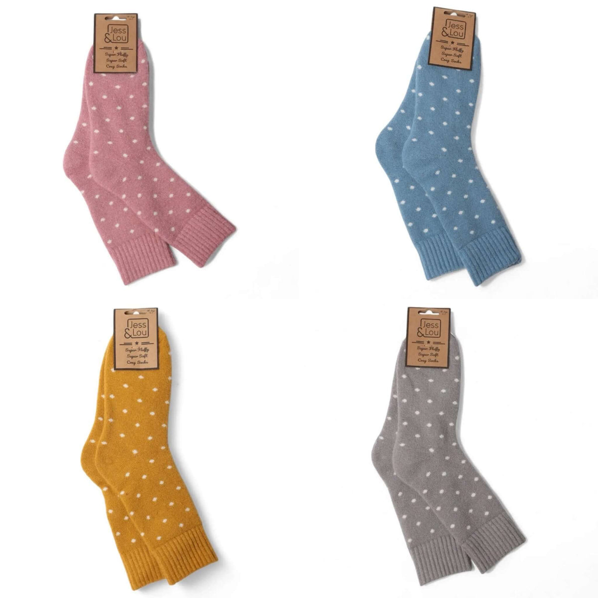 Jess & Lou Dots Ribbed Socks