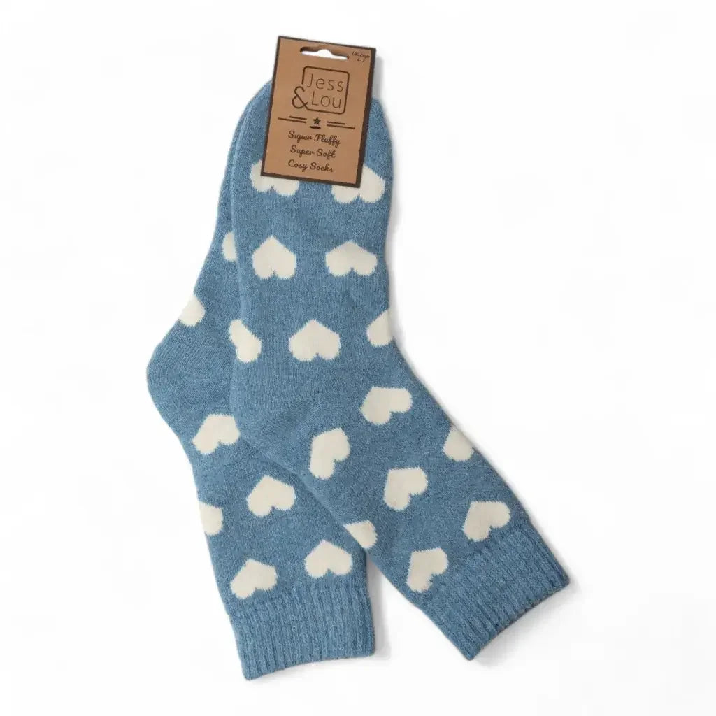 Jess & Lou - Heart Rib Cosy Socks
