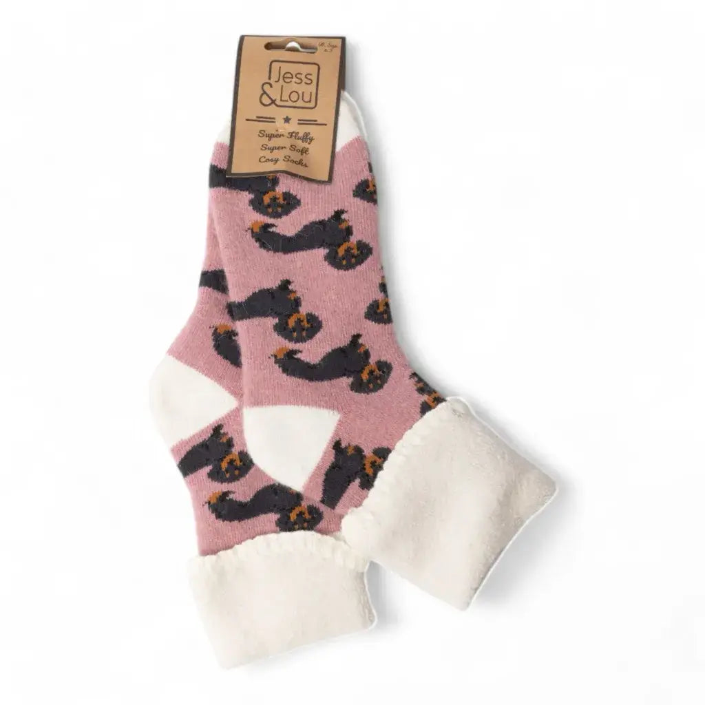 Jess & Lou - Super Cosy Dachshund Cuffed Socks