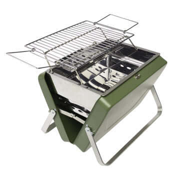 Portable suitcase BBQ - Khaki green