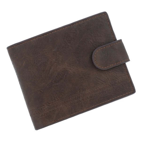 EQ For Men - Embossed RFID Wallet With Tab Brown