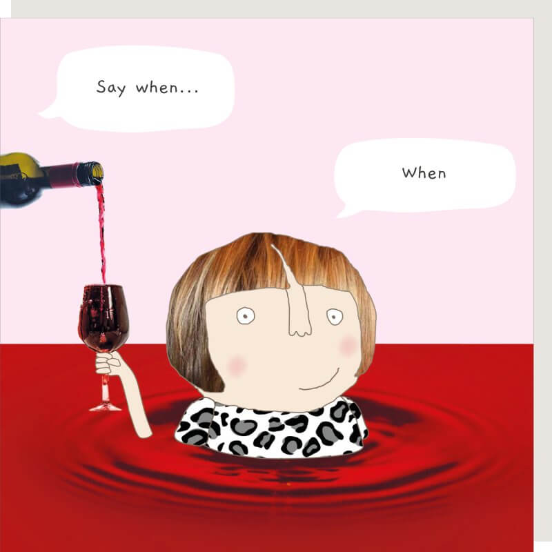 Wine When Novelty Card