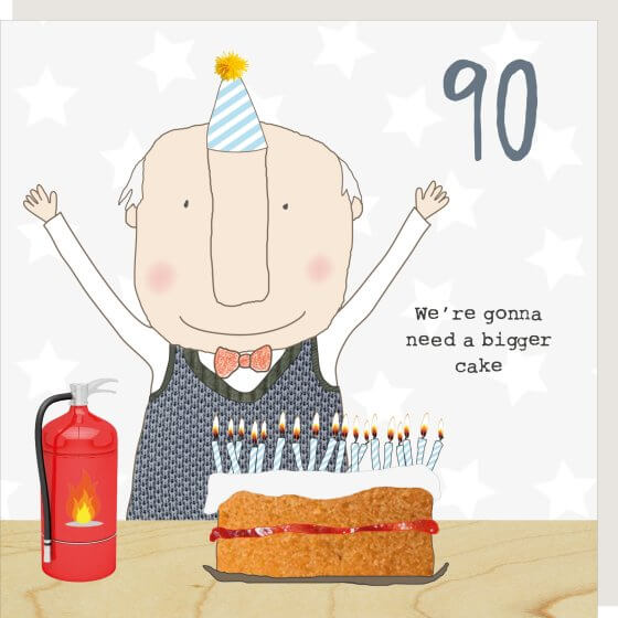 Boy 90 Birthday Novelty Card