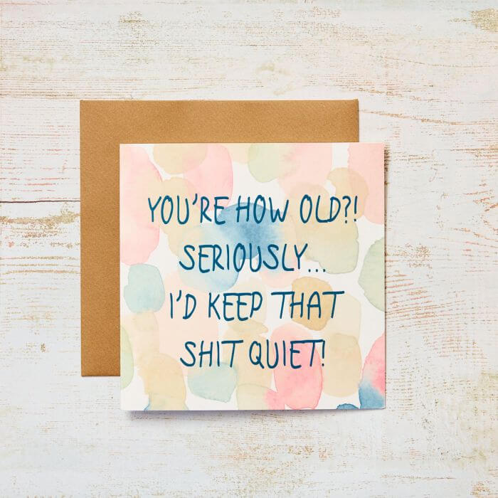 'How Old' Rude Birthday Card
