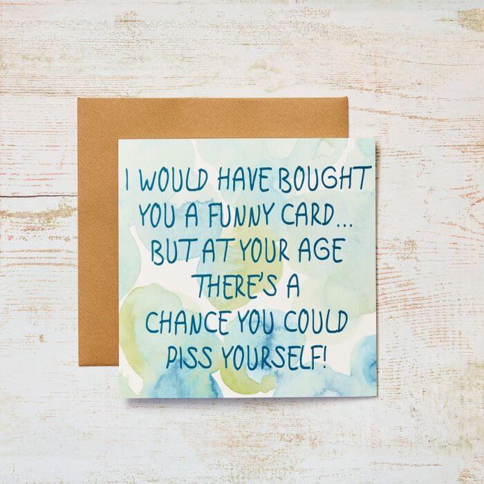 'At Your Age' Rude Birthday Card