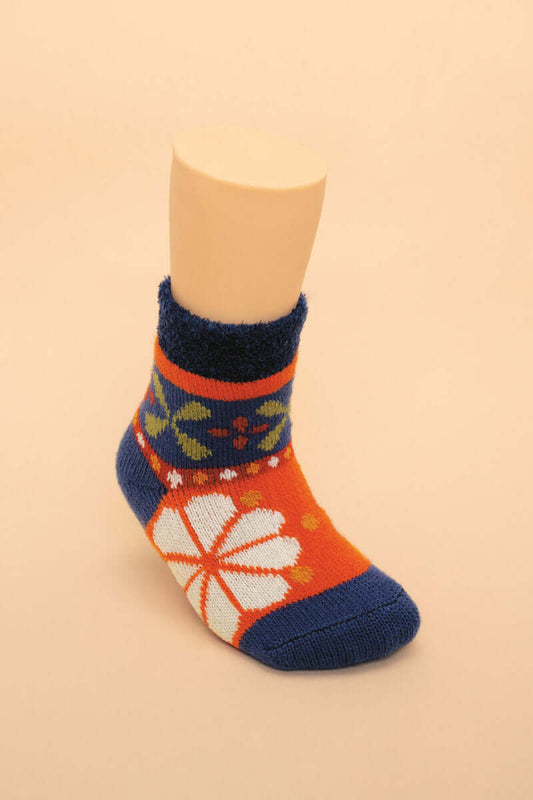 Powder Design Kids Fair Isle Cosy Socks - Tangerine