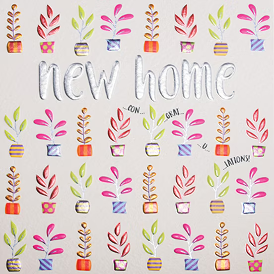 Wendy Jones-Blackett New Home (Plants) Card