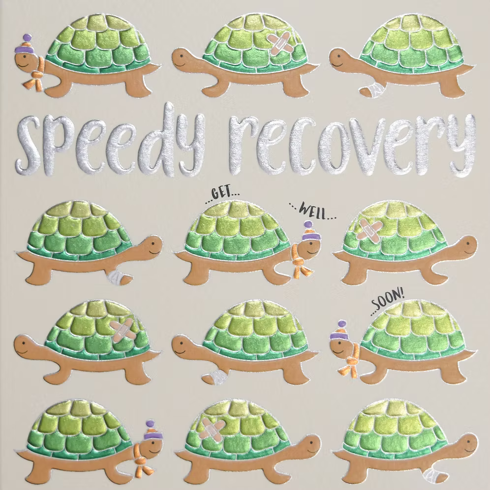 Wendy Jones-Blackett Speedy Recovery (Tortoises) Card