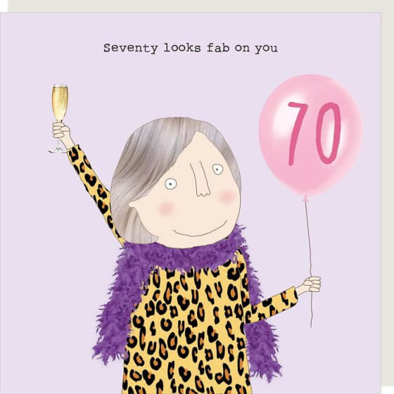 Girl 70 Fab Birthday Novelty Card