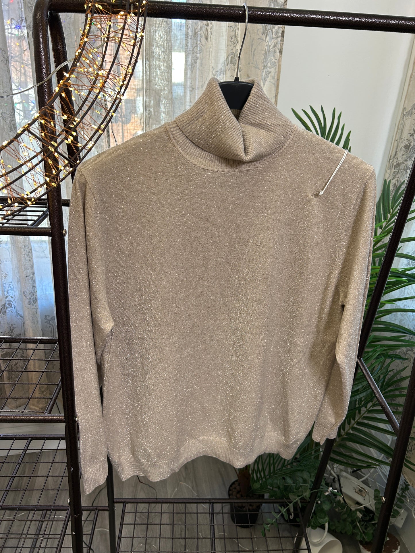 Sophie Glittery Polo Neck Jumper