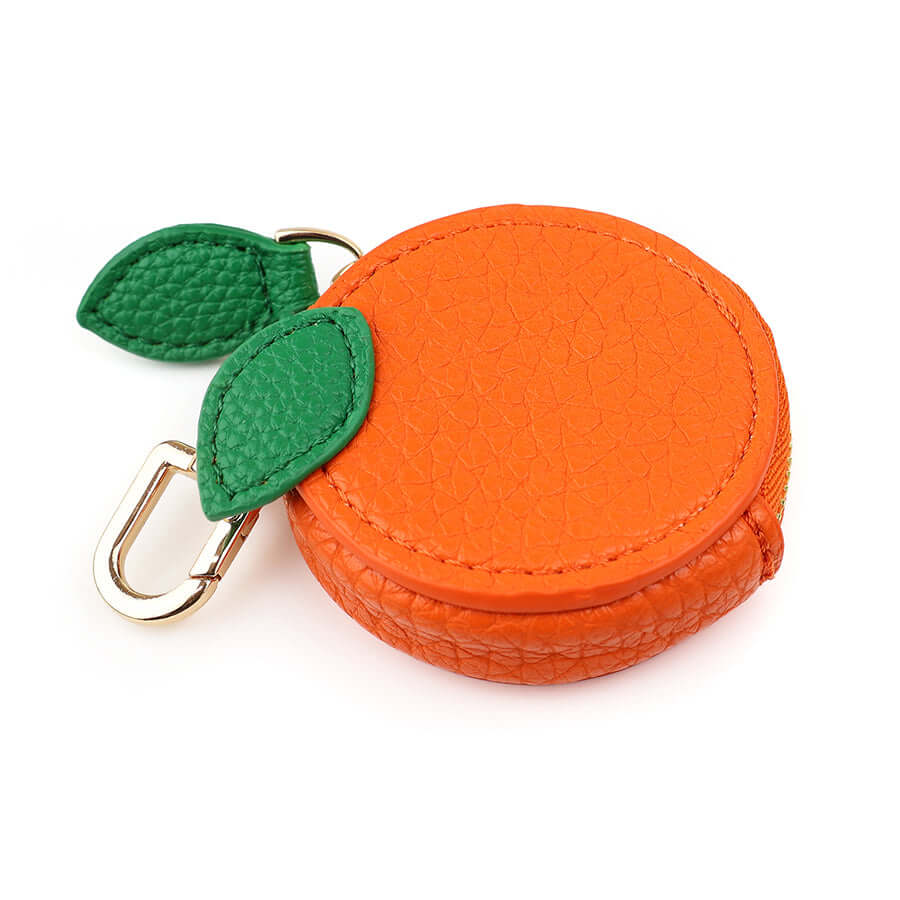 POM925 - Faux leather orange mini purse