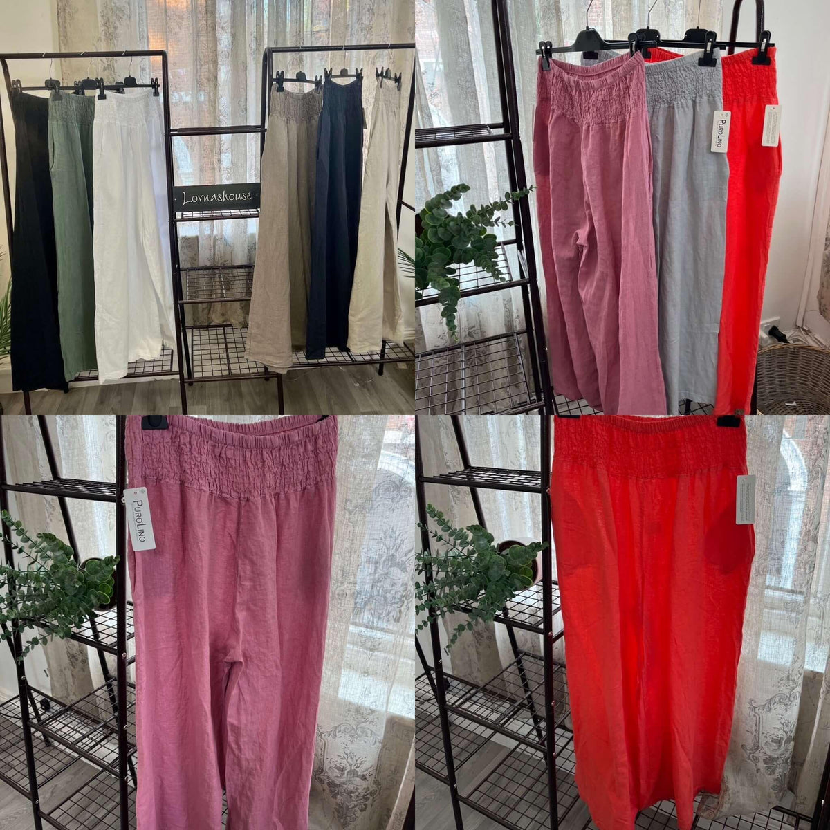 Ester Linen Wide Leg Palazzo Trouser