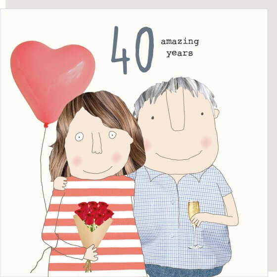 Anniversary 40th Novelty Card