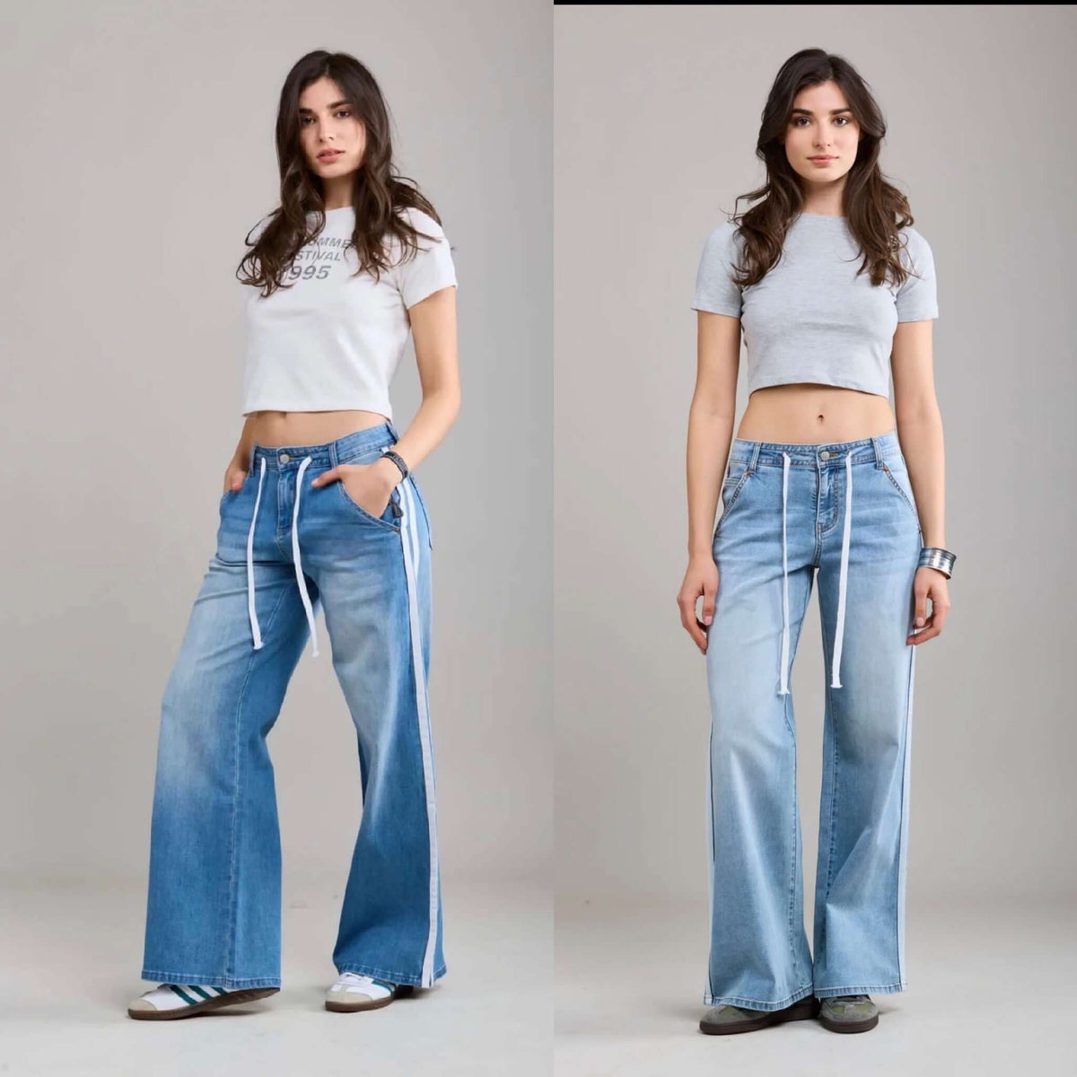 Toxik Tie Waist Striped Jean