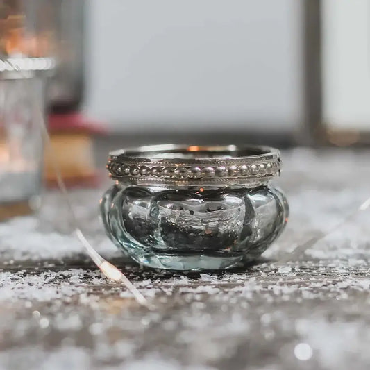 Biggie Best - Queen Ann Small Glass Pot Tealight Holder