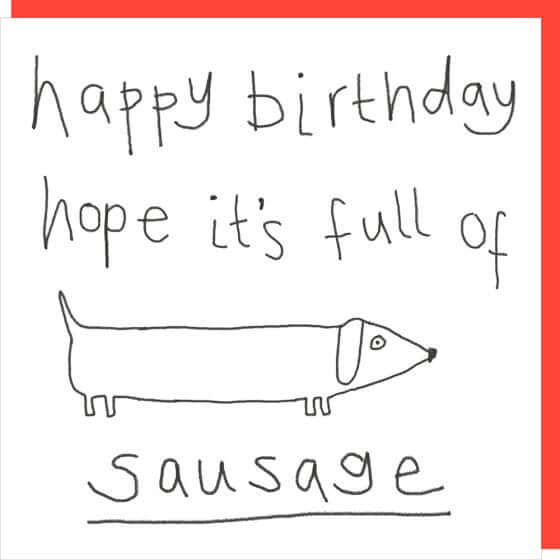 Sausage Novelty Card