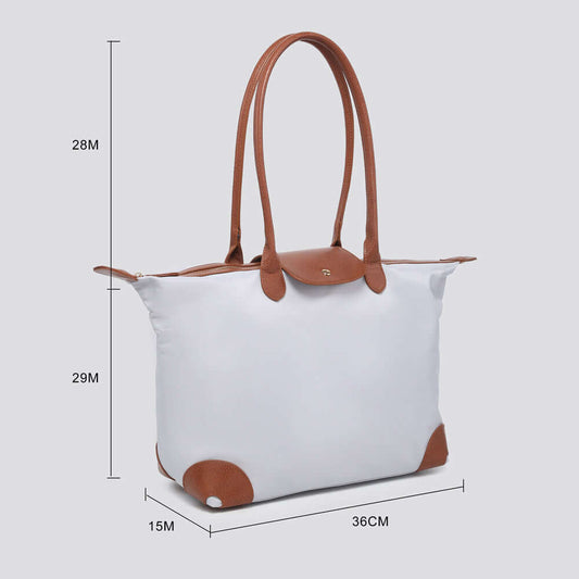 Nylon Snap Closure Shoulder Bag