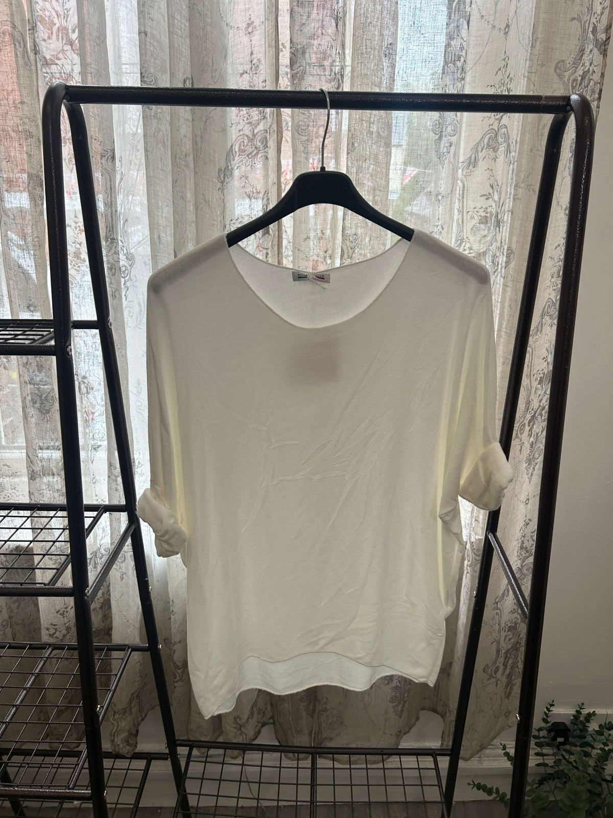 Ariel Curved Front Fine Knit Jumper