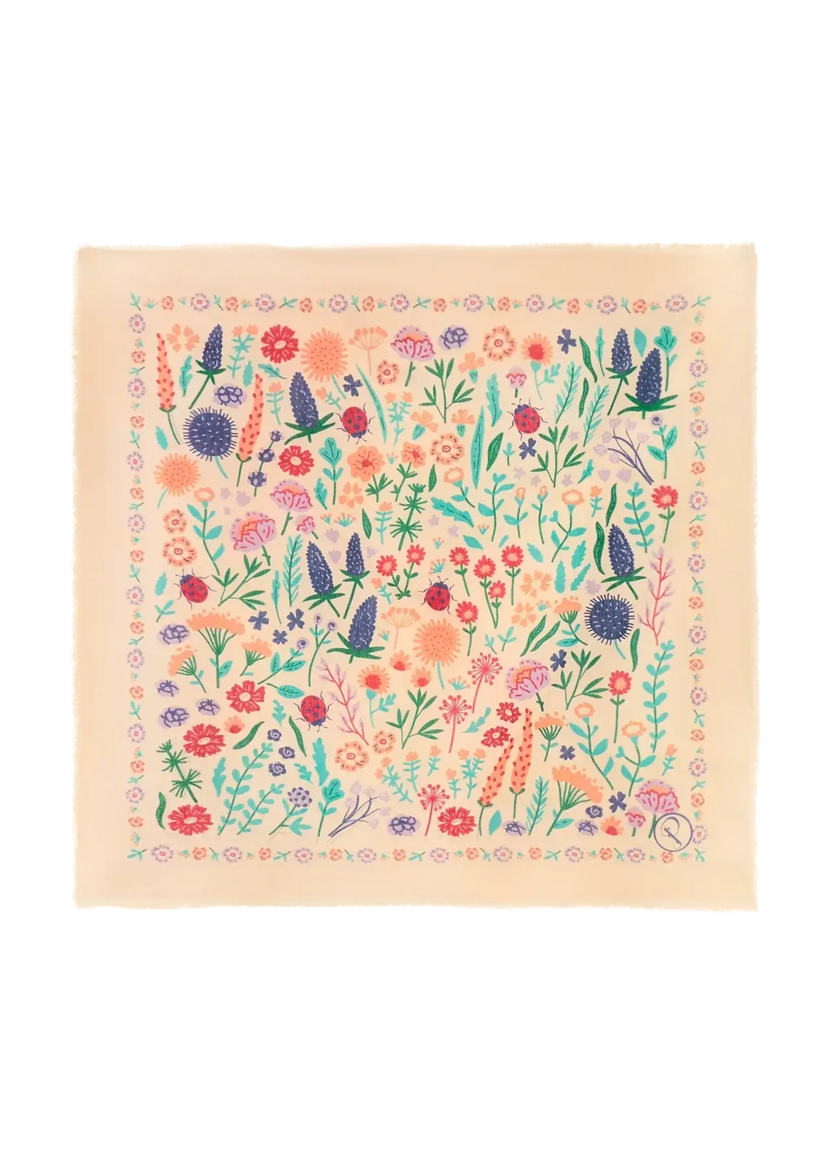 Powder Designs Cotton Bandana - Wild Flowers - Coconut