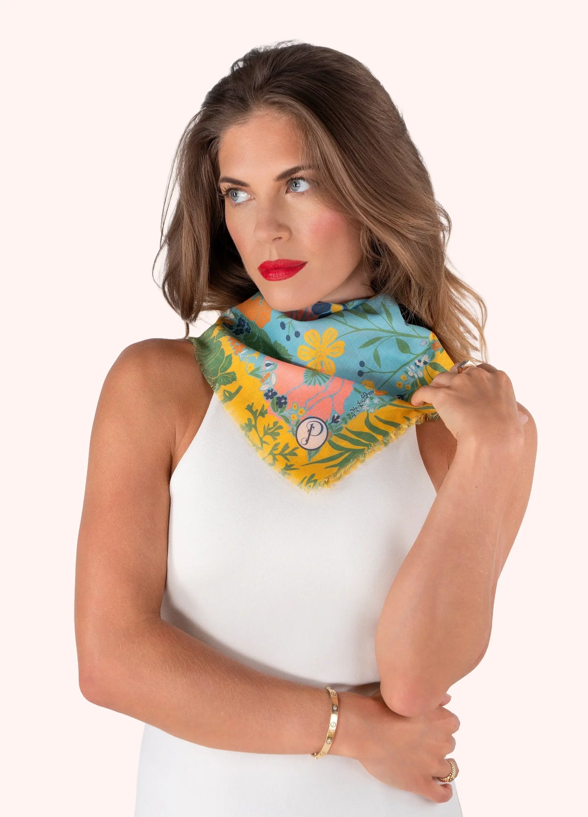 Powder Designs Cotton Bandana - Blue Blooms
