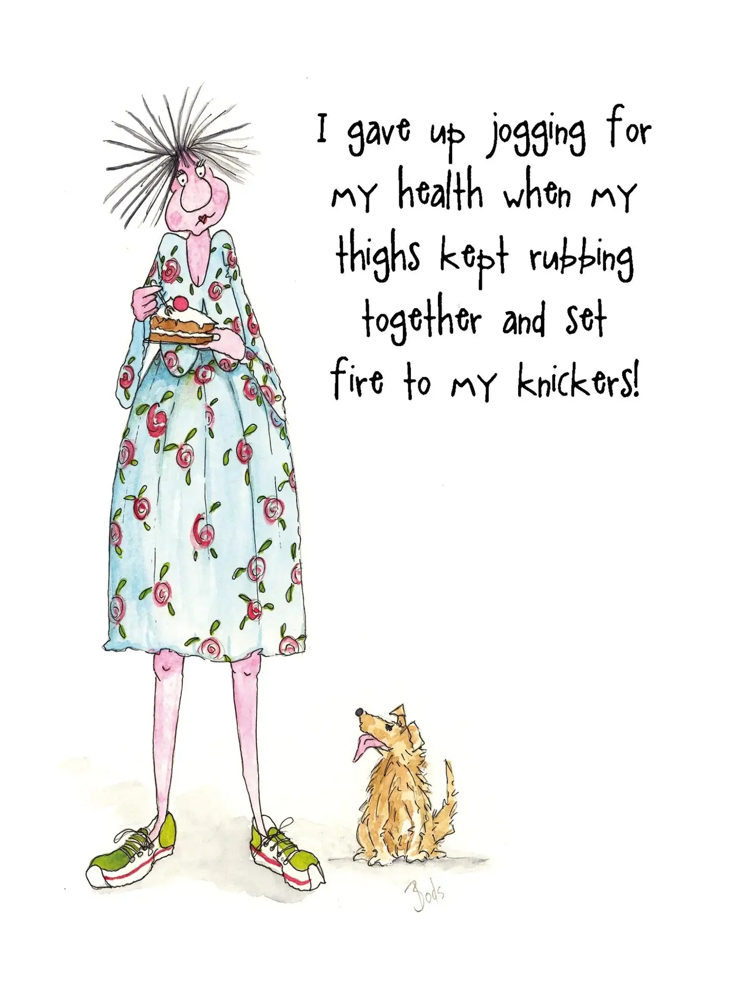 I gave up Jogging Greetings Card