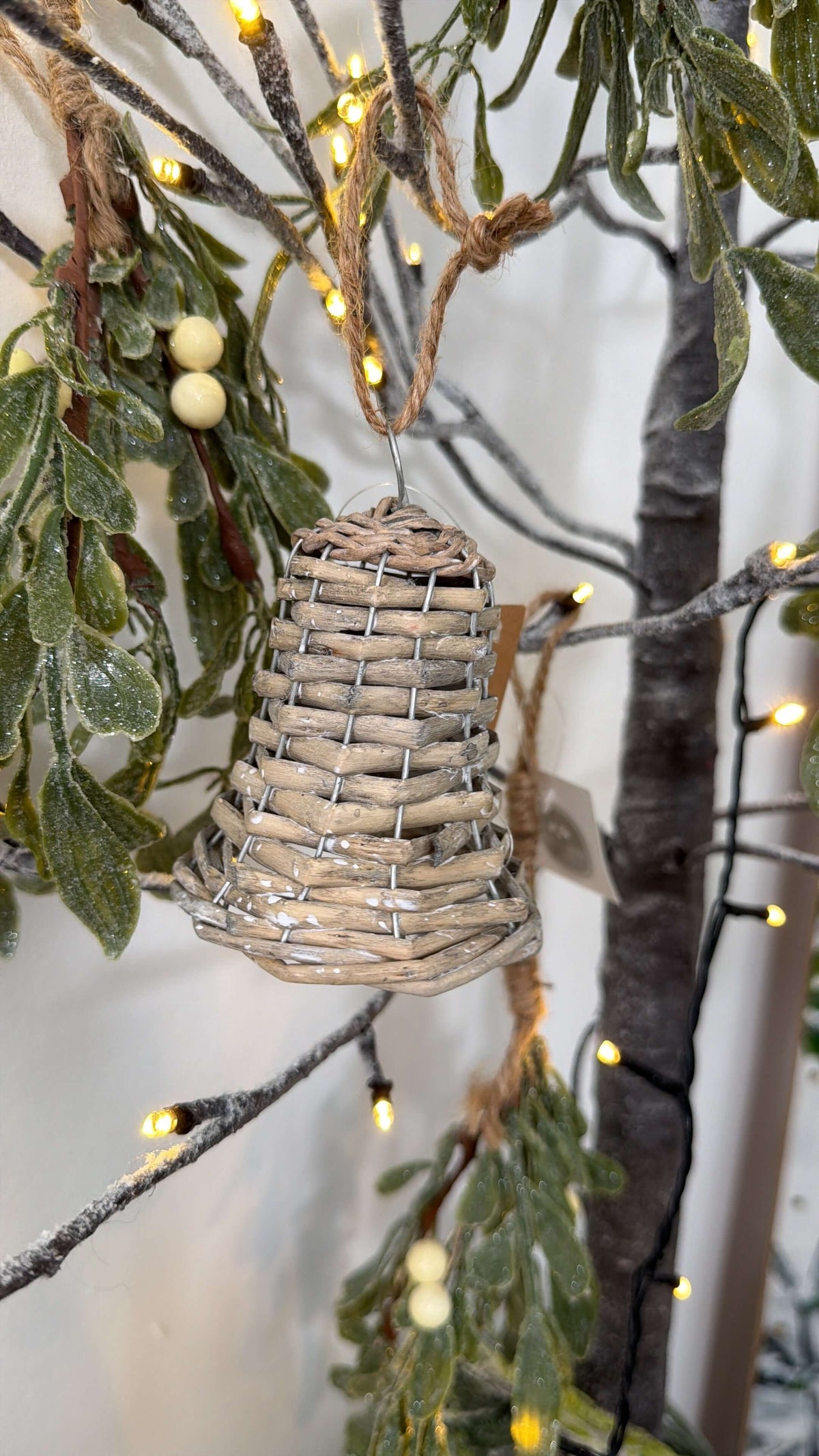 Wicker Hanging Small Bell Decoration