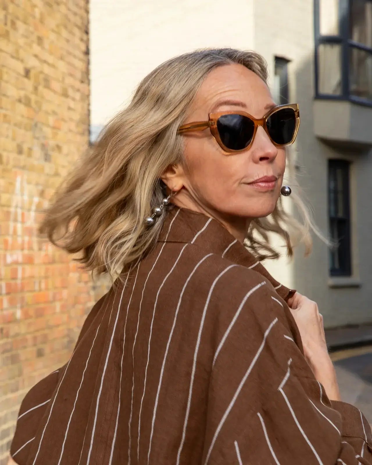 Chalk UK - Blackpool Drop Ball Earrings, Silver