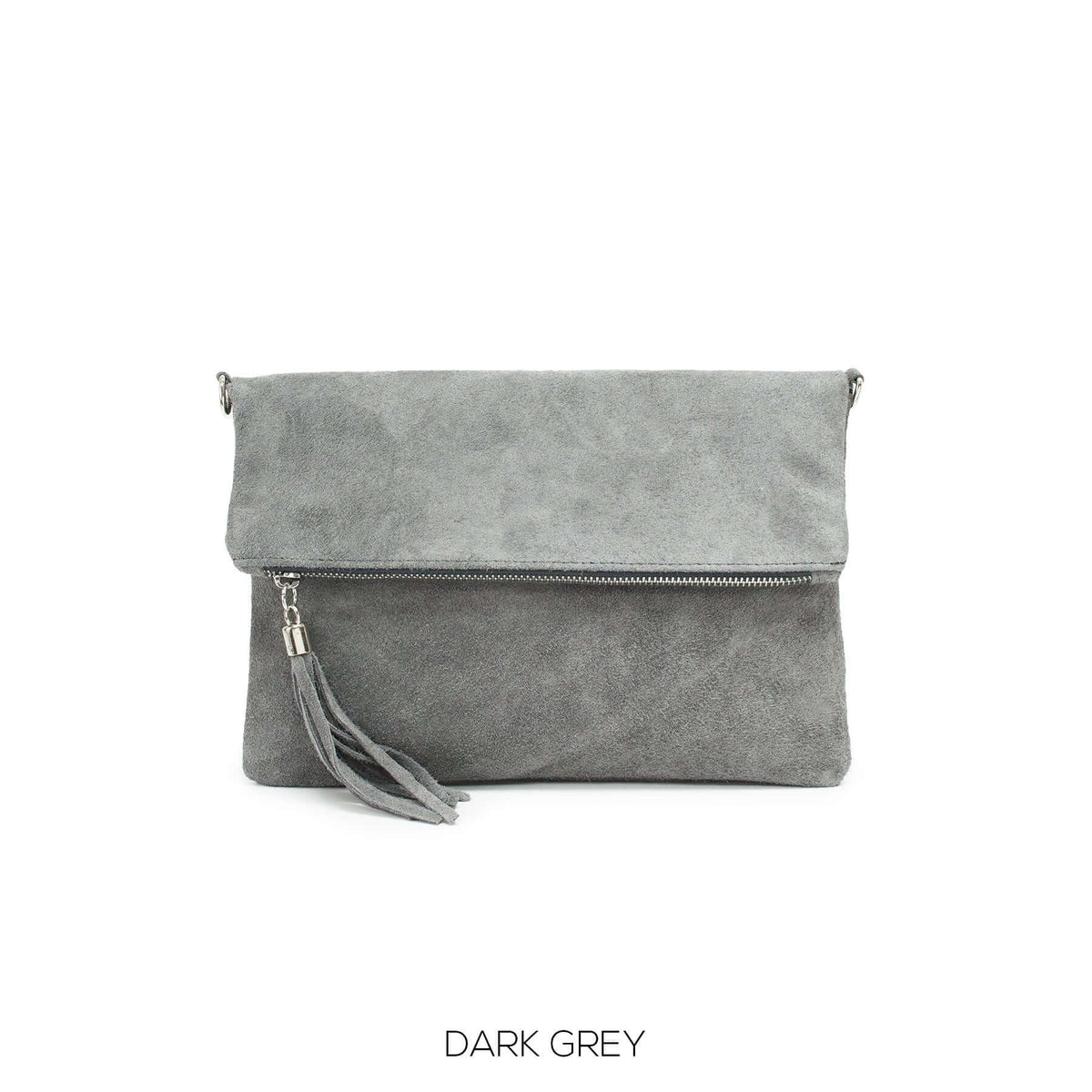 Real Suede Folded Pouch Bag