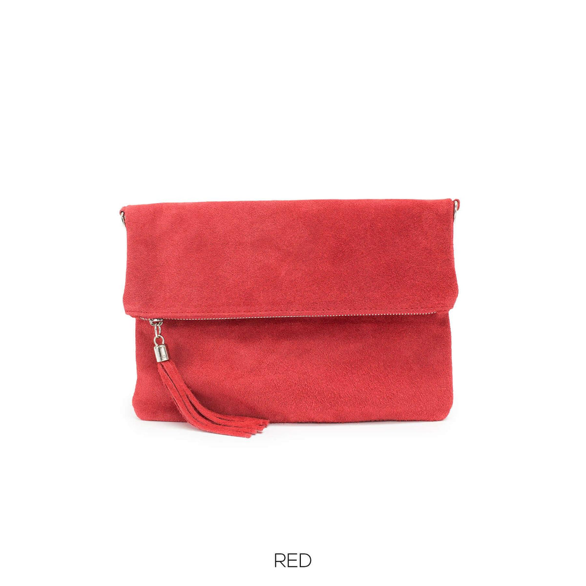 Real Suede Folded Pouch Bag
