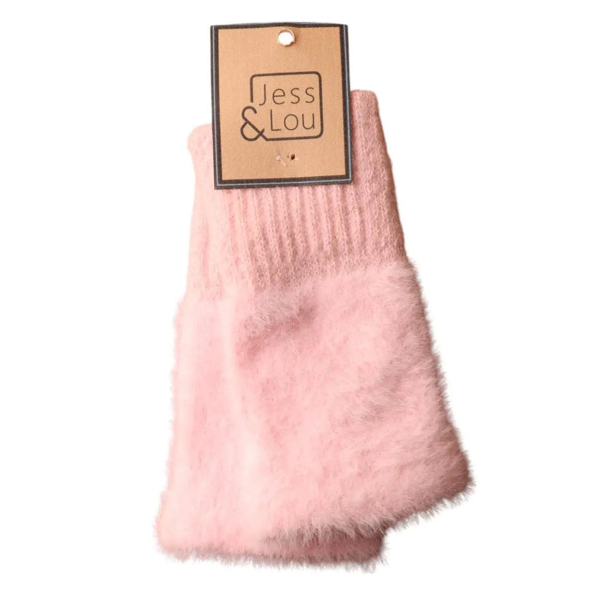 Jess & Lou - Fluffy Knit Fingerless Gloves