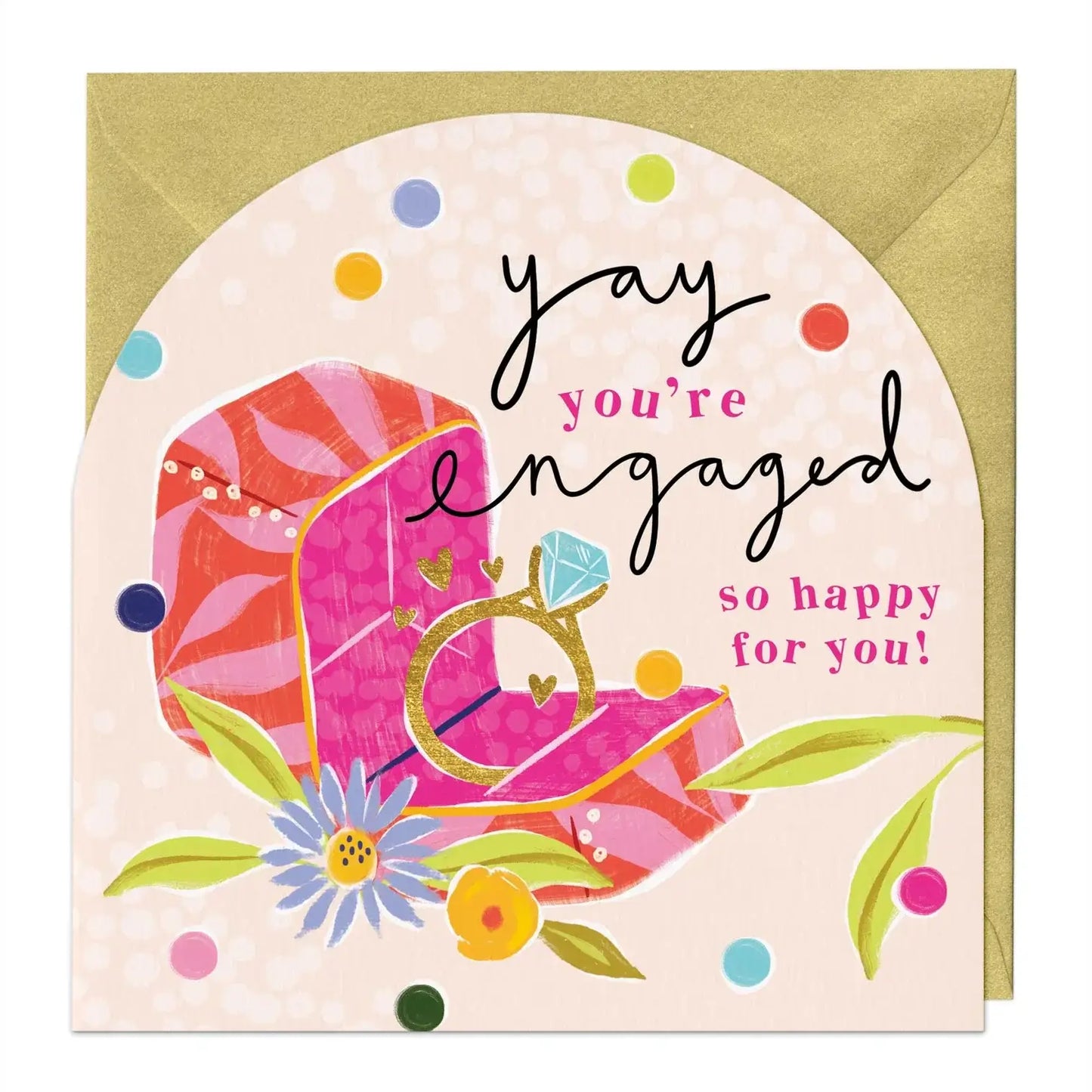 Neon Engagement Arch Card
