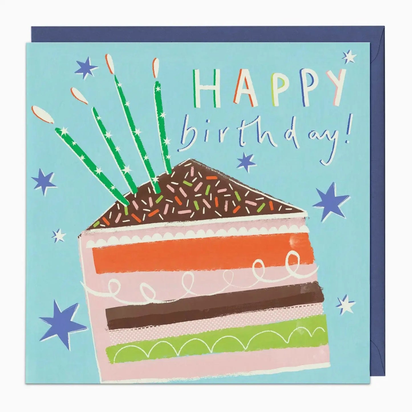Glow in the Dark Cake Slice Birthday Card