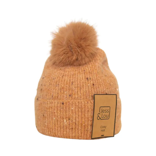 Jess & Lou - Speckle Rib Bobble Hat
