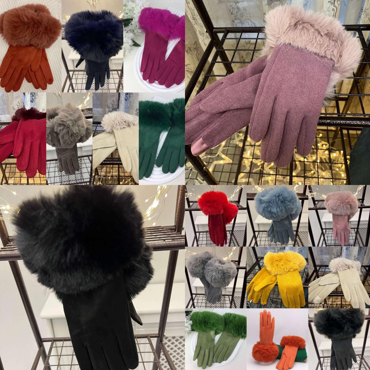 Faux Fur Gloves