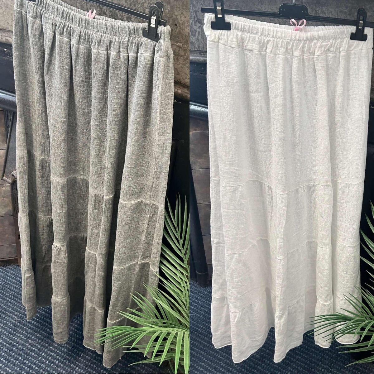 Ariel Hessian Maxi Length Skirt