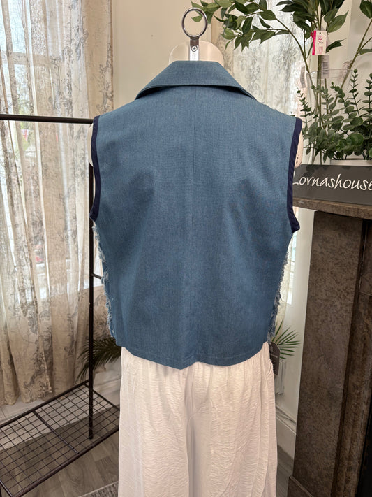 Lornashouse Exclusive by Annabelle - Star/Plain Denim Waistcoat